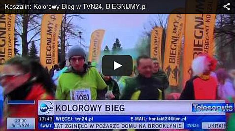 Kolorowy Bieg w Koszalinie na antenie TVN24